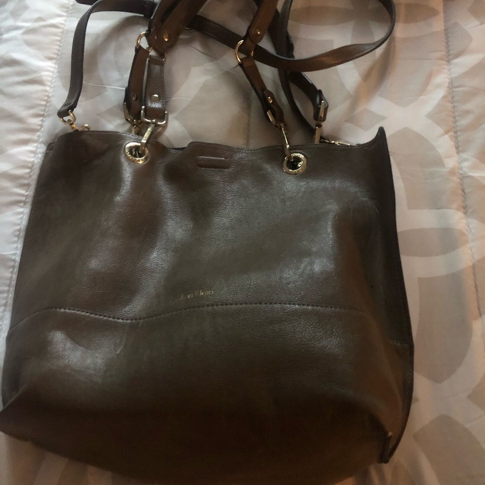 Grayish Calvin Klein bag very stylish for work